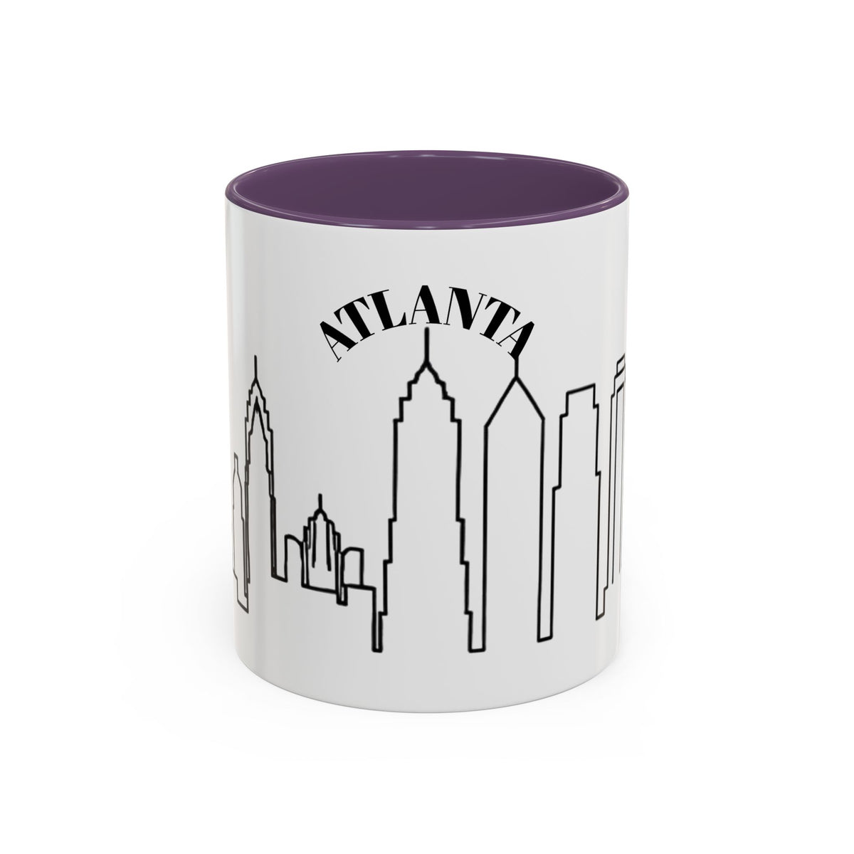 Atlanta Skyline Mug | City Outline Coffee Cup, Black Accent