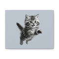 Playful tabby Kitten Canvas- Sage Collection- Bestie Best Decor Collection