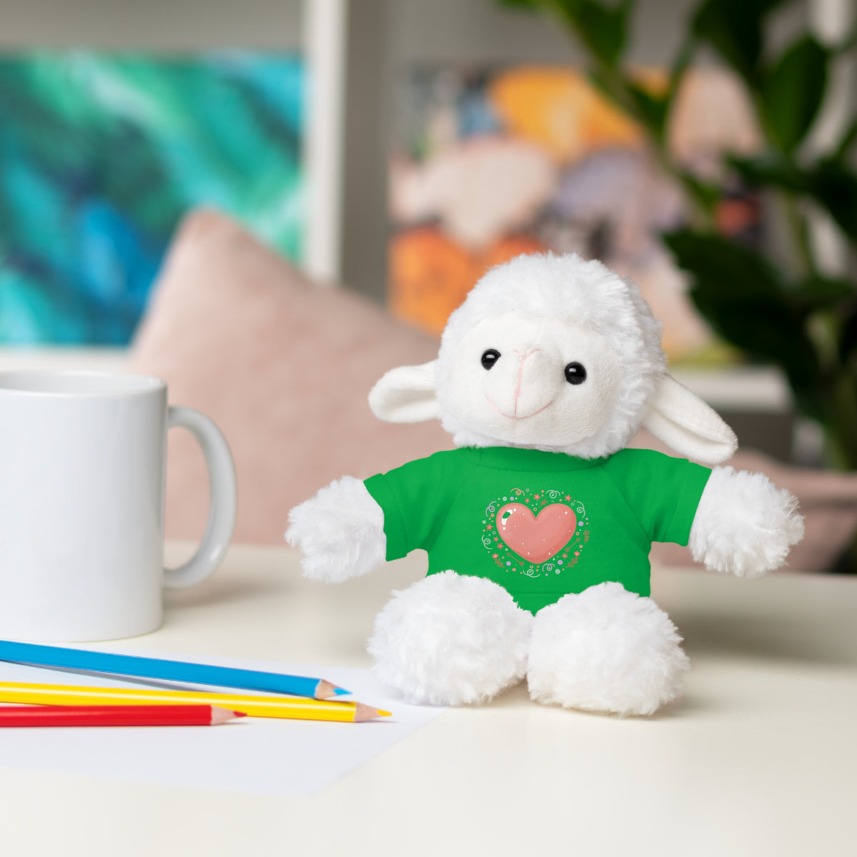 Plush Companion with Heart Stuffed Animals with Tee