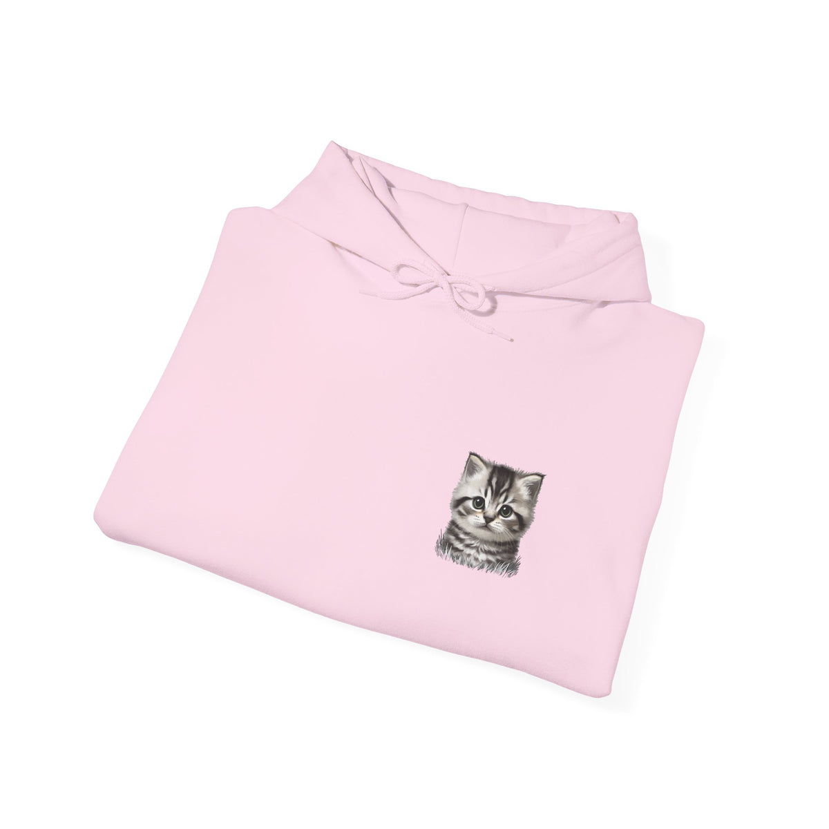 Proper Cat Portrait Illustration Hoodie | Small Chest Print, Bestie Best Collection