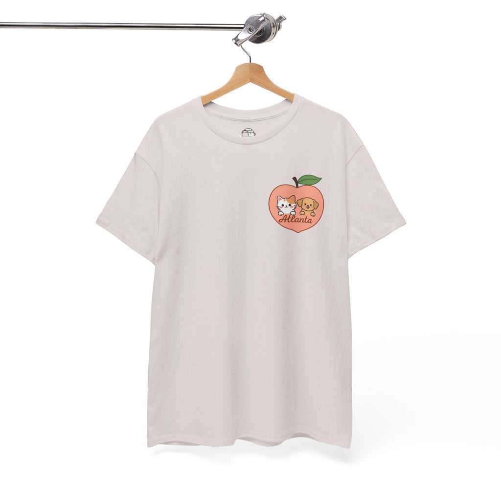 ATLANTA Peach Kitten & Doggie Tee | Cute GA Peach Illustration T-Shirt