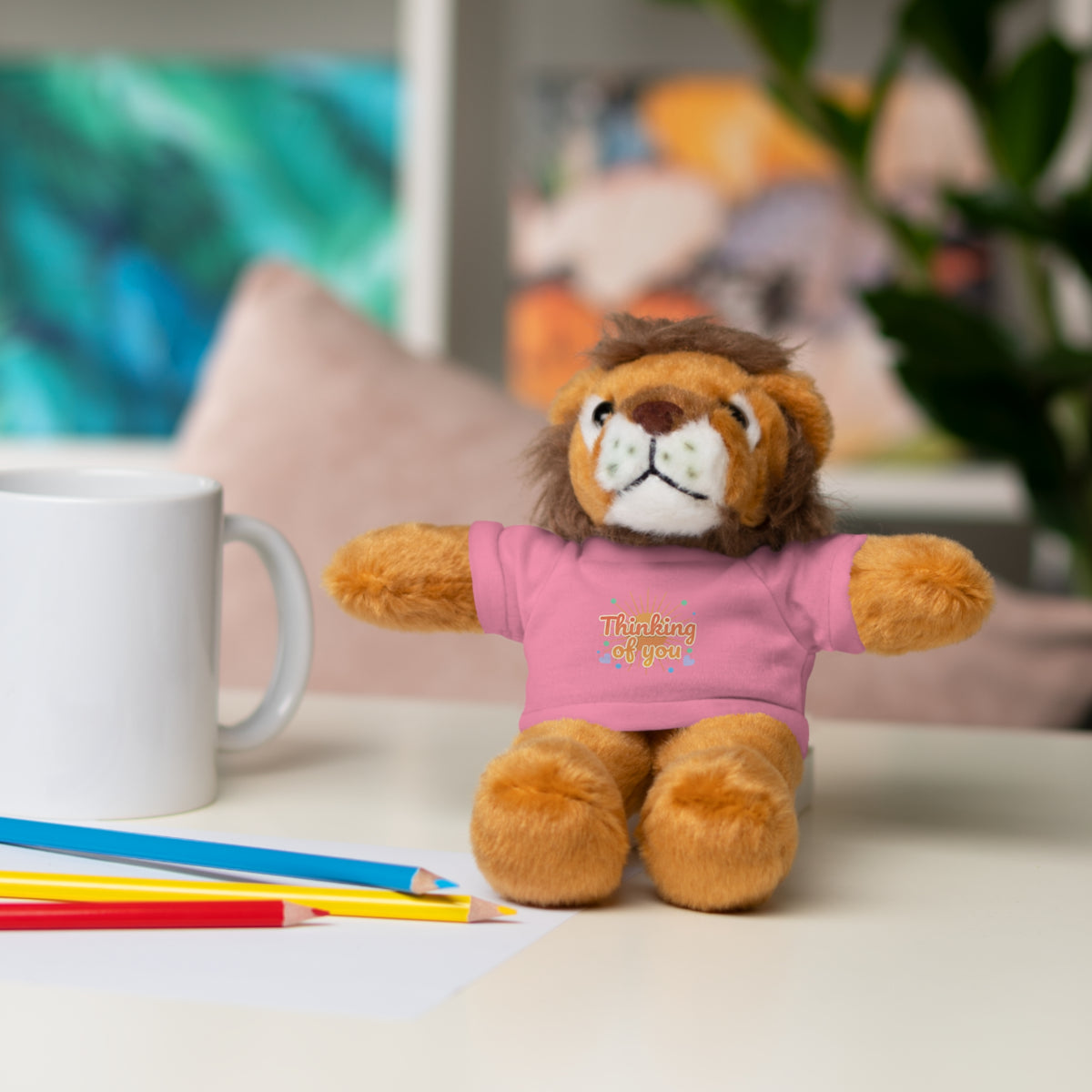 “Thinking of You” Plush Cuddly Companion- Warm Sentiment Gift Unisex
