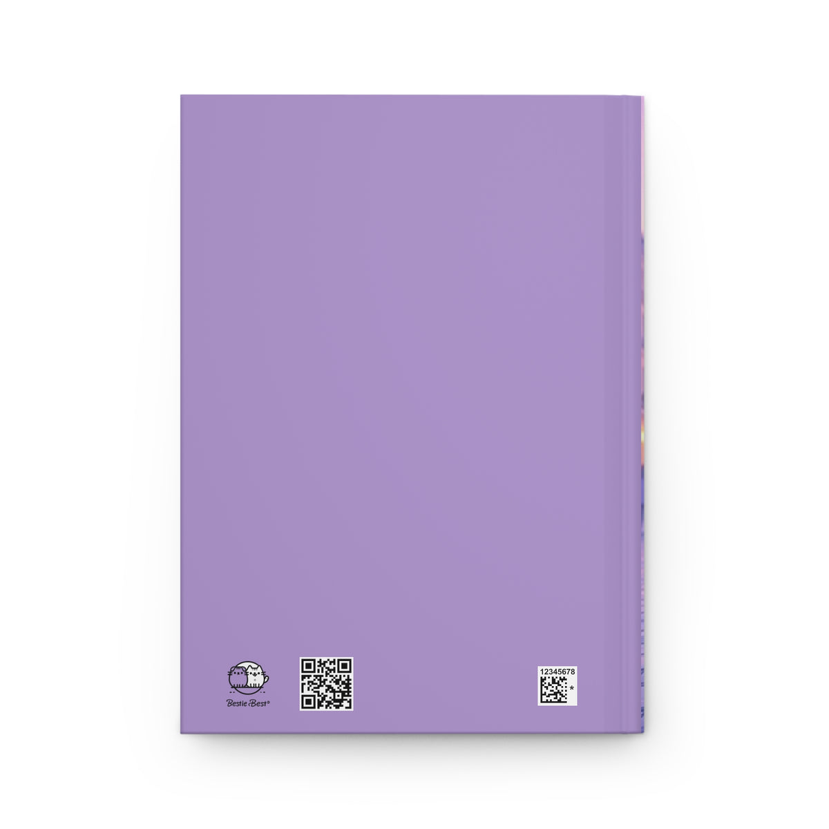 Cute Pink Cat Journal | Hardcover Notebook, Kawaii Kitty Illustration