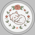 Sleepy Kitten Soy Candle — 14oz Engraved  Beach Rose Label (Pet Lover Gift)