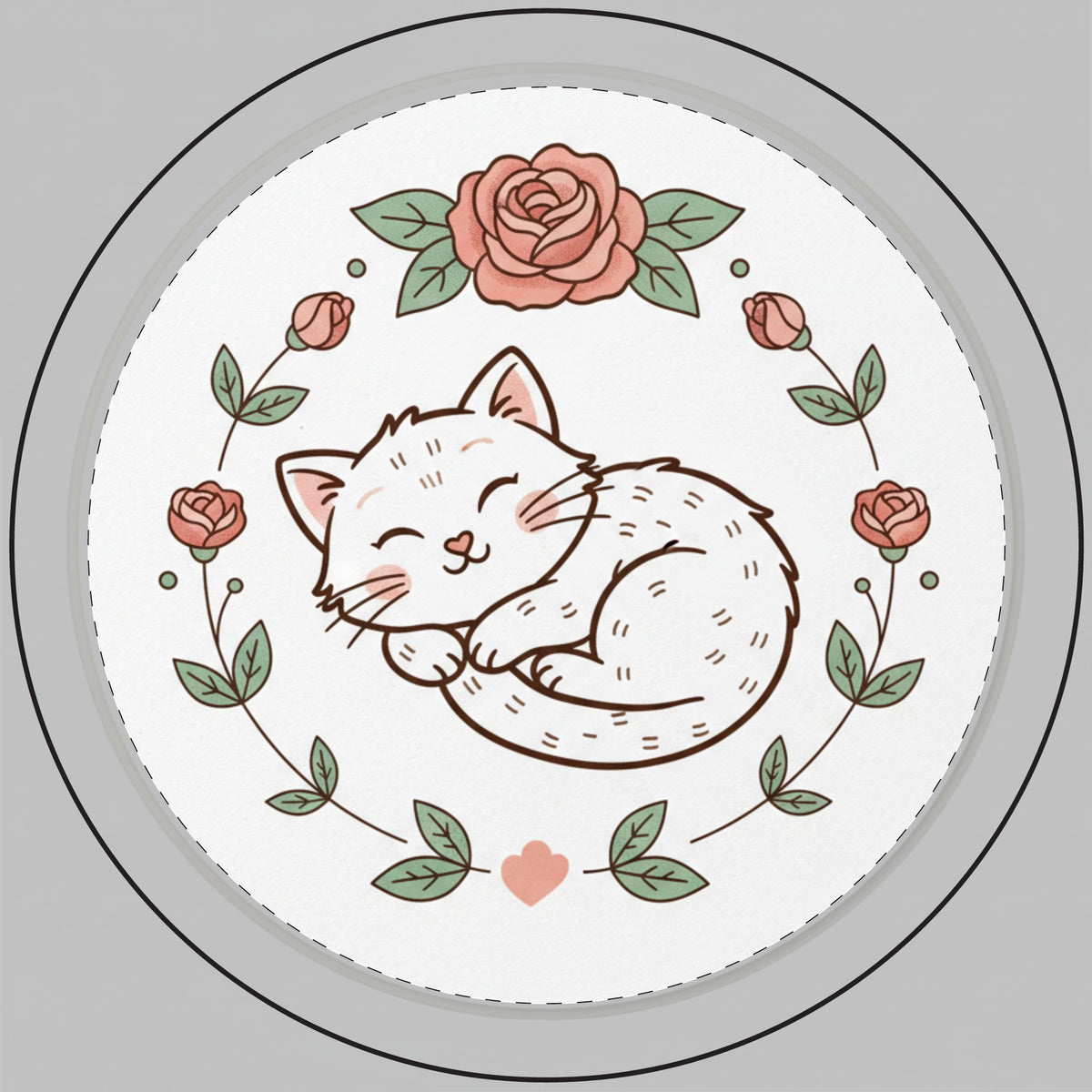 Sleepy Kitten Soy Candle — 14oz Engraved  Beach Rose Label (Pet Lover Gift)