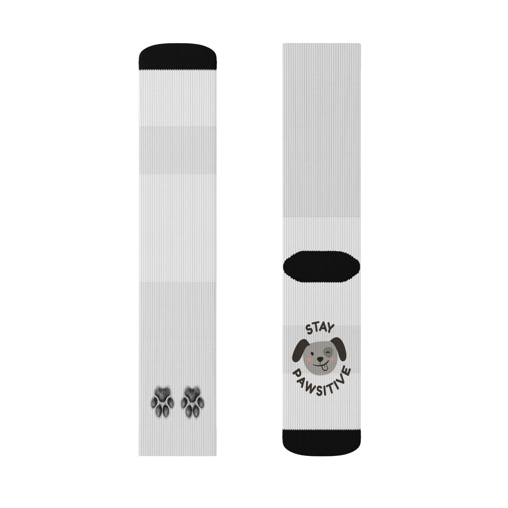 Cute Dog Paw Print Socks | Stay Pawsitive Design- Bestie Best Collection