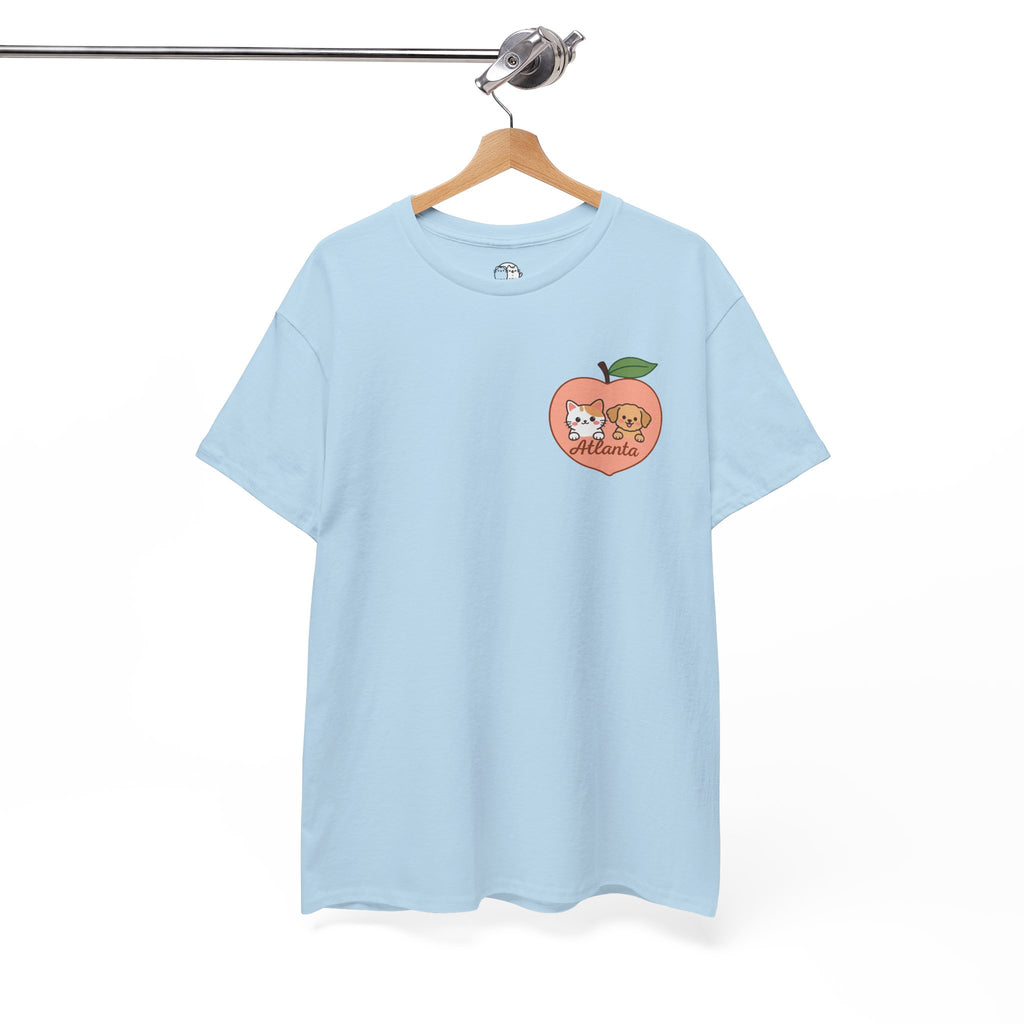 ATLANTA Peach Kitten & Doggie Tee | Cute GA Peach Illustration T-Shirt