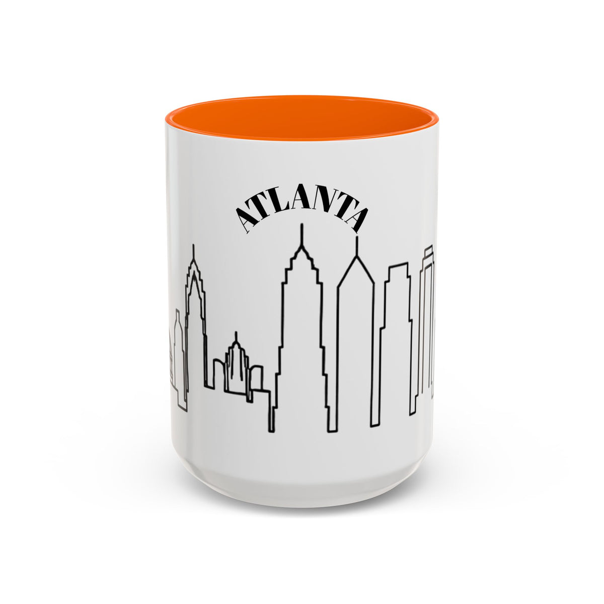 Atlanta Skyline Mug | City Outline Coffee Cup, Black Accent
