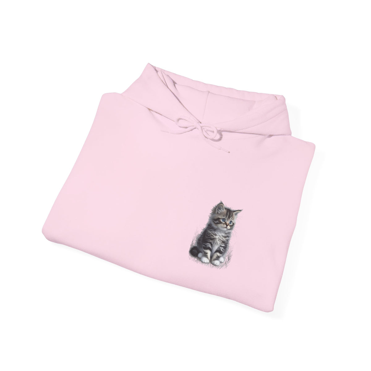 Fluffy Kitten Diego-Cat Lover Hoodie with Paw Print Design