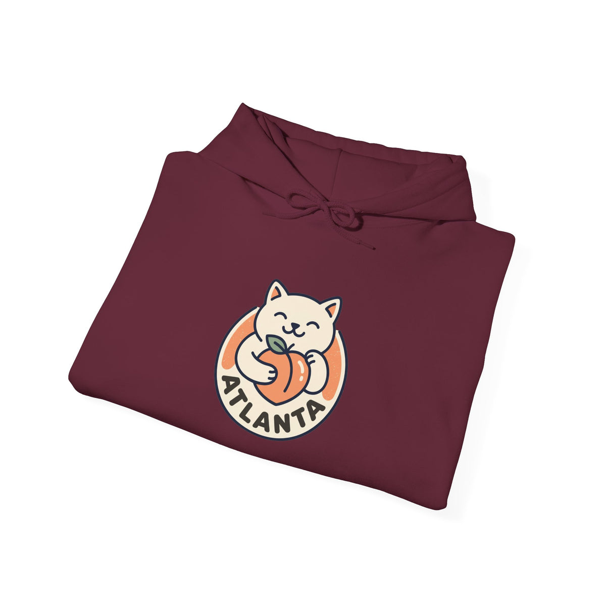 Atlanta Cute Cat Logo Hoodie |  Peachy Cat Ring Pullover