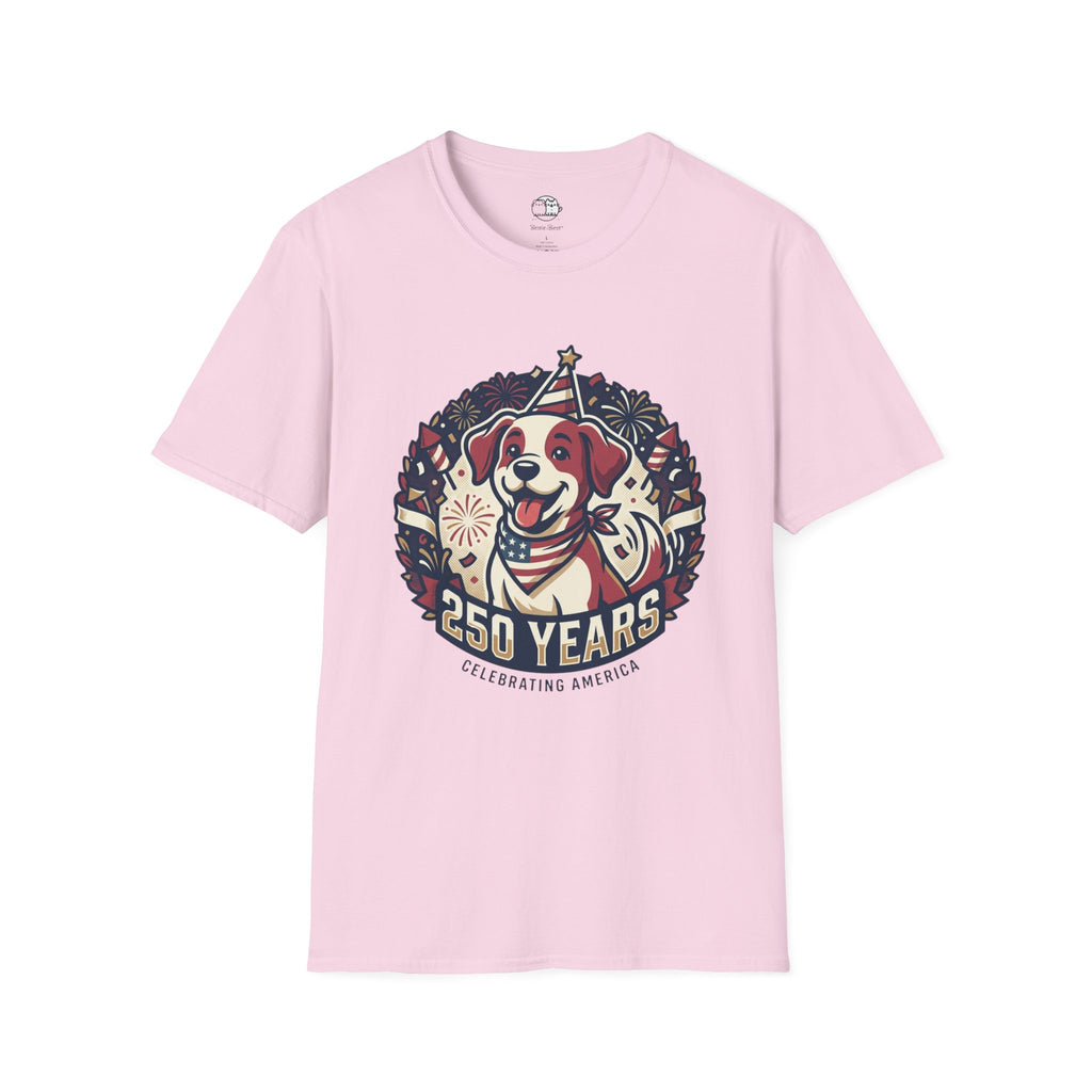 Patriotic Party Dog T-Shirt | 250 Years Celebration Tee