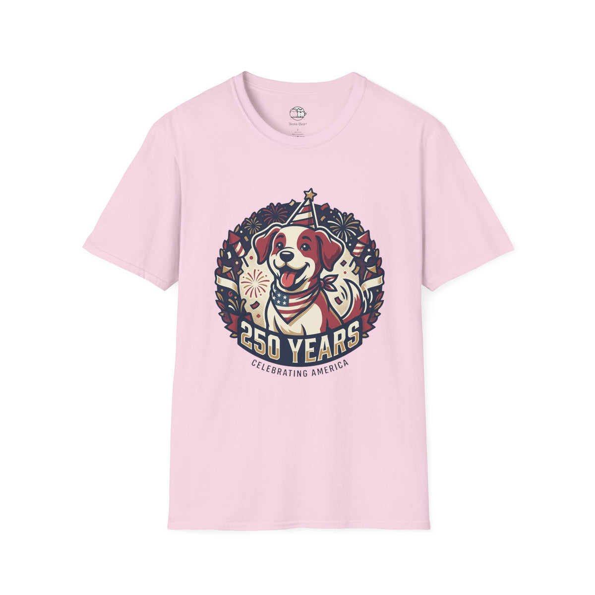 Patriotic Party Dog T-Shirt | 250 Years Celebration Tee