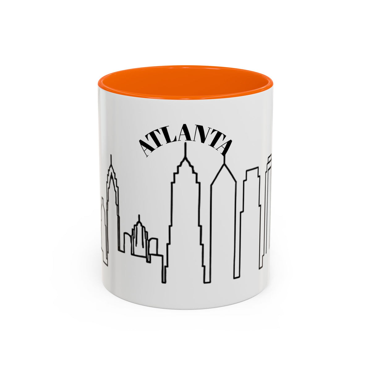 Atlanta Skyline Mug | City Outline Coffee Cup, Black Accent