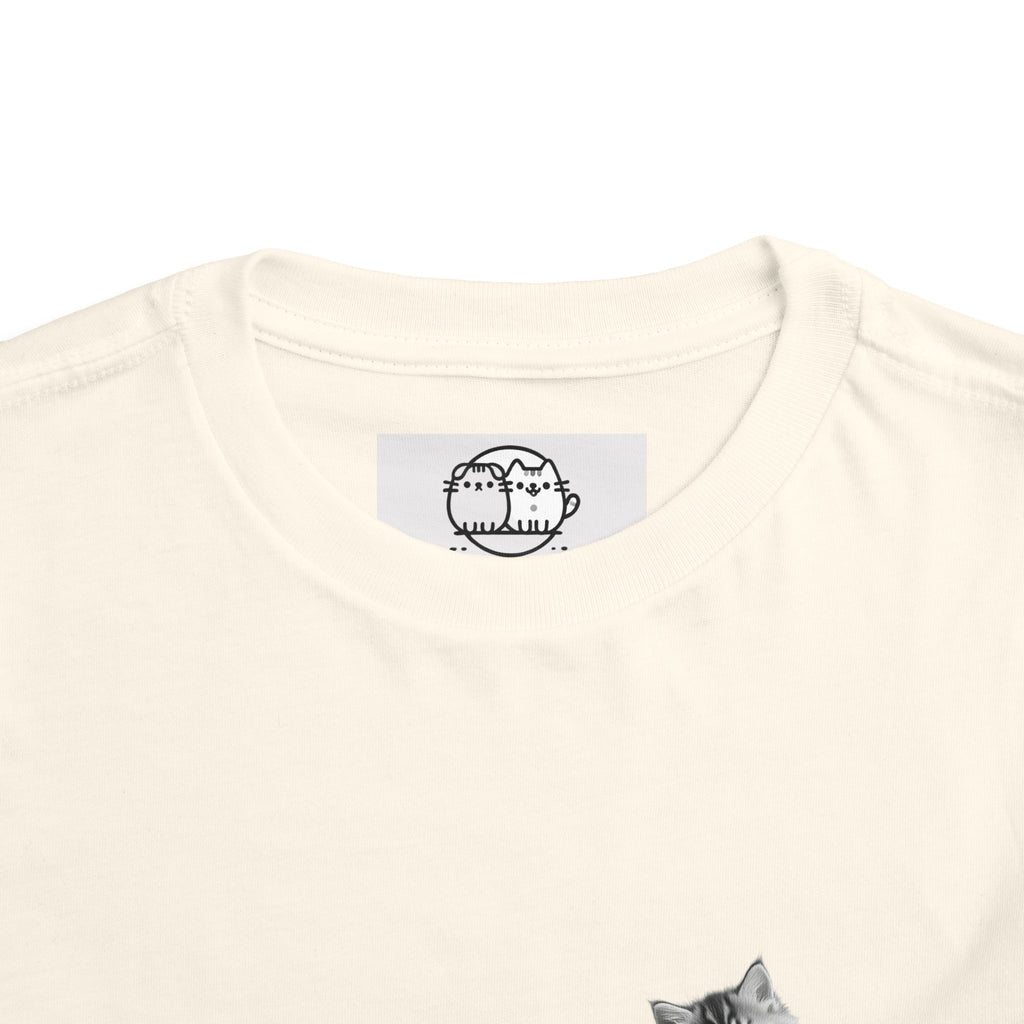 Tiny Tabby  Kitten toddler tee | Cute Cat Illustration- Sage Collection- Bestie Best Collection