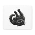 Playful Fluffy Black Kitten Canvas- Twixie Collection- Bestie Best Decor Collection