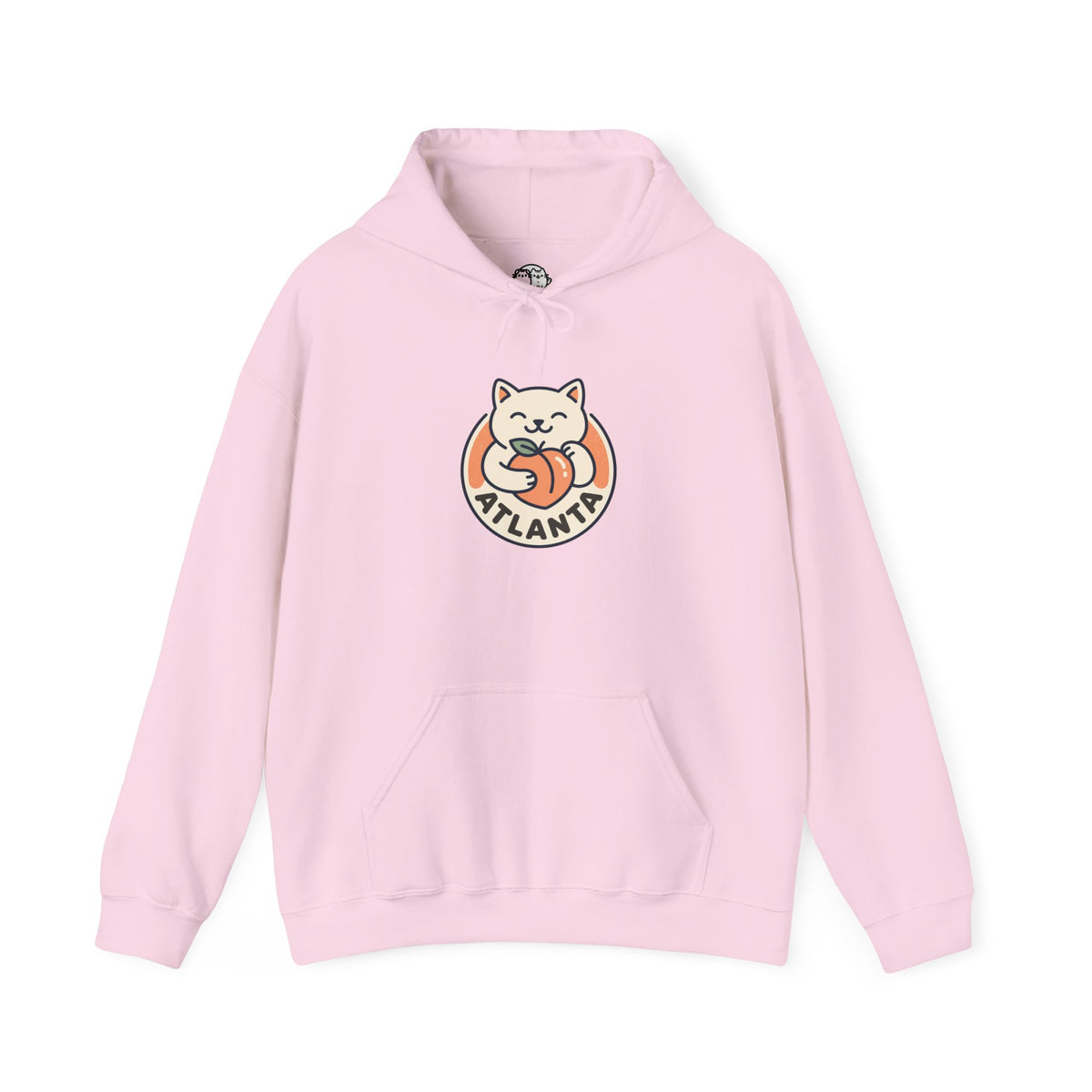 Atlanta Cute Cat Logo Hoodie |  Peachy Cat Ring Pullover