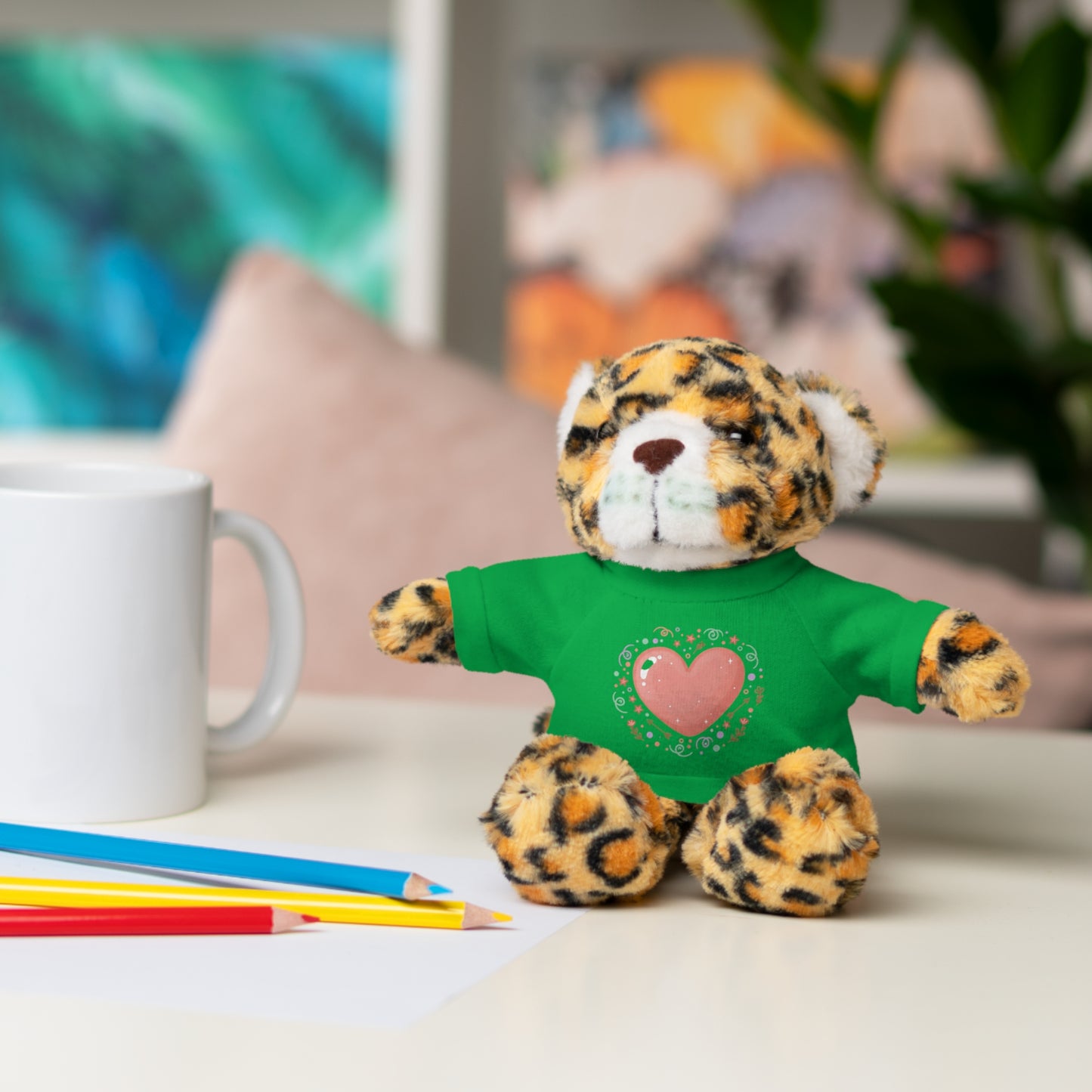 Plush Companion with Heart Stuffed Animals with Tee