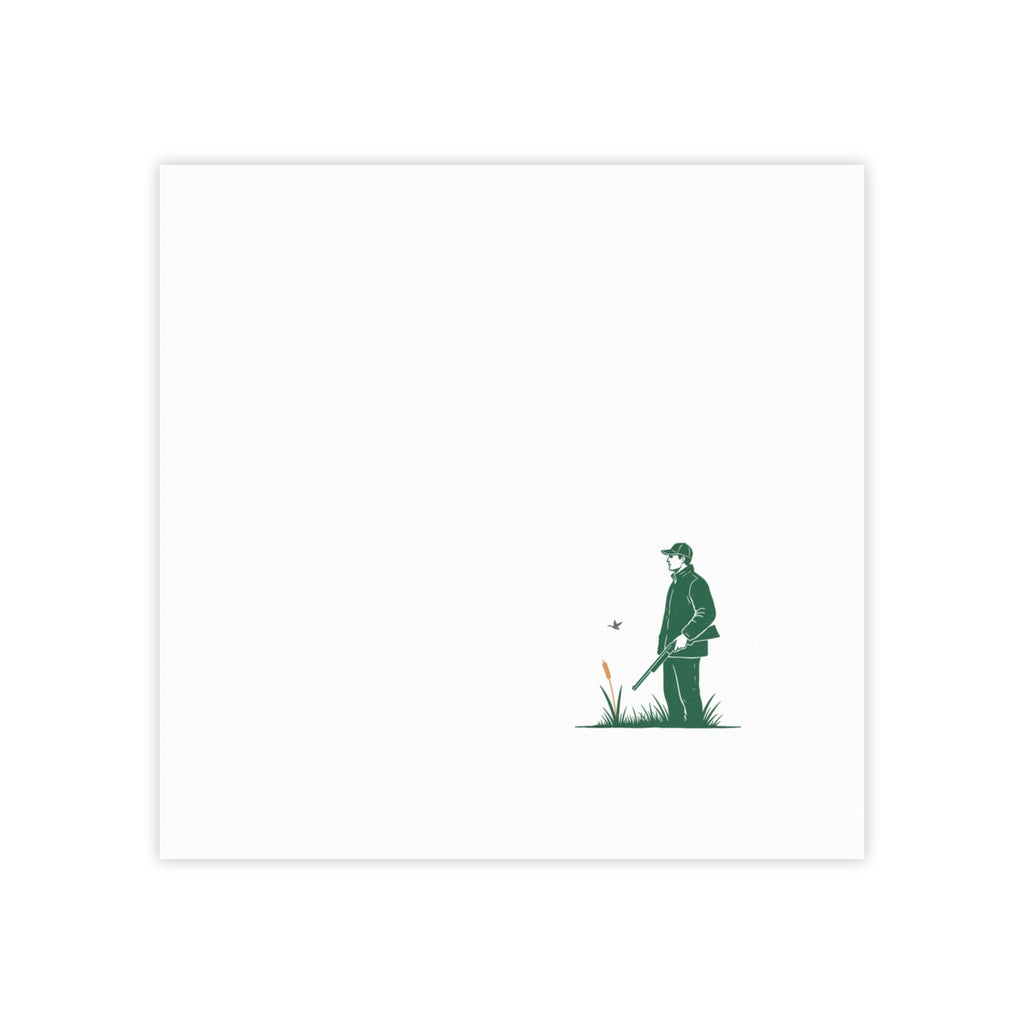 Gardener Silhouette Post-it Note Pads- Hunter in Field Notepad