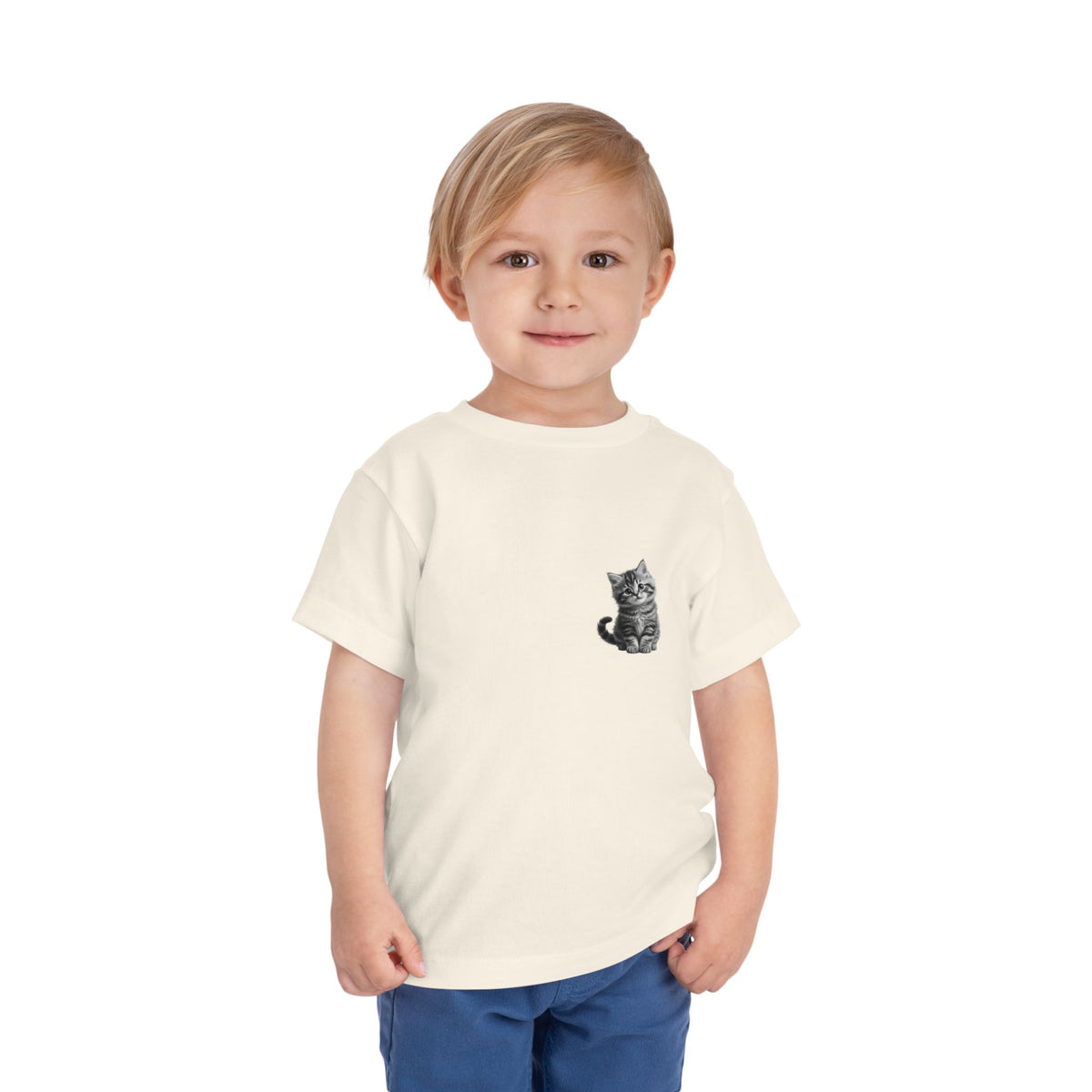 Tiny Tabby  Kitten toddler tee | Cute Cat Illustration- Sage Collection- Bestie Best Collection