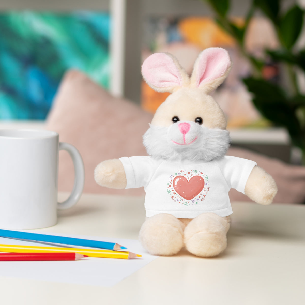 Plush Companion with Heart Stuffed Animals with Tee