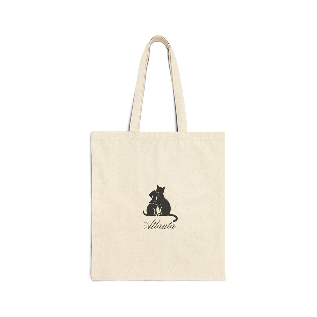 Atlanta Skyline Tote Bag | Atlanta Cat Silhouette Tote