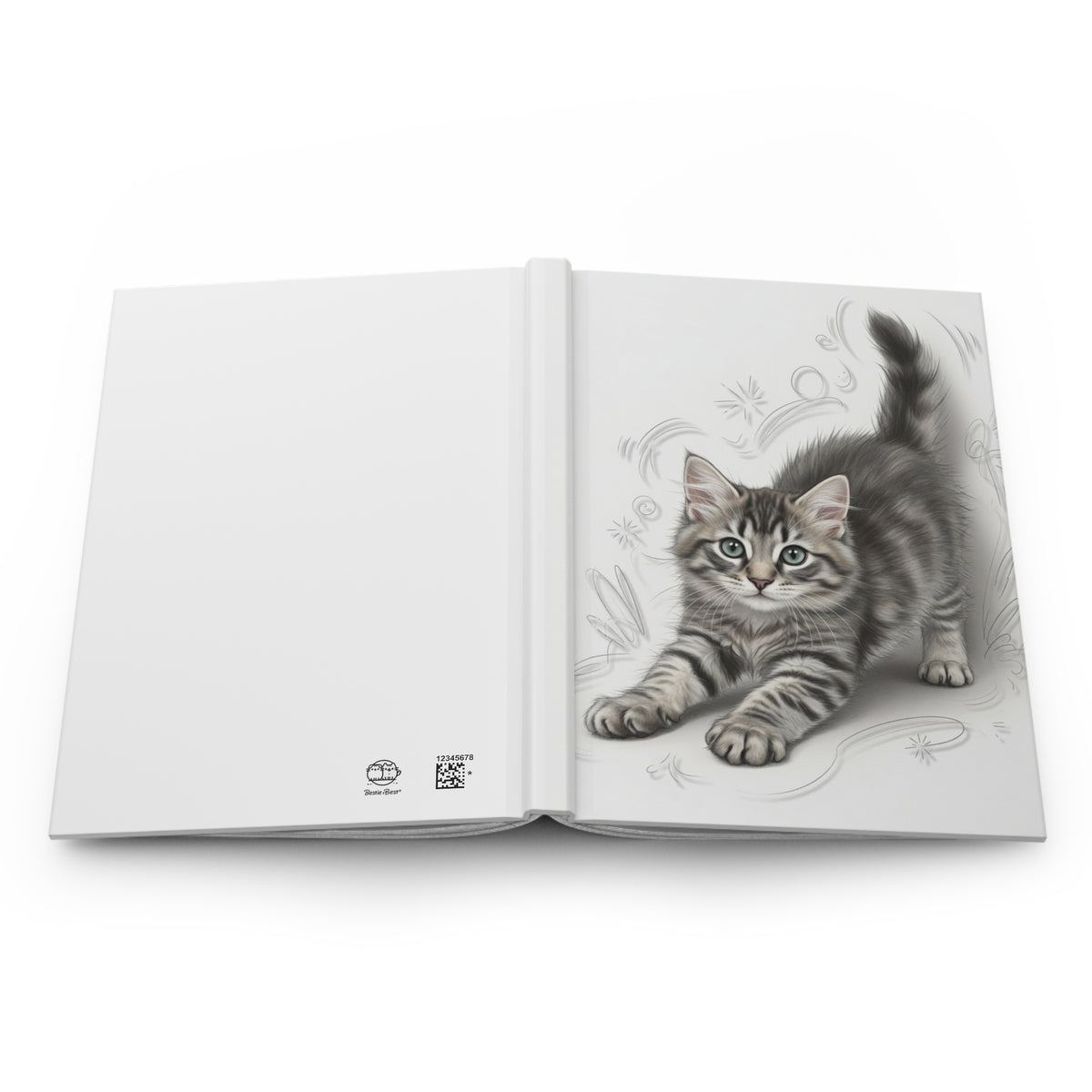 Playful Kitten Hardcover Journal | Lined Notebook Carmen Collection