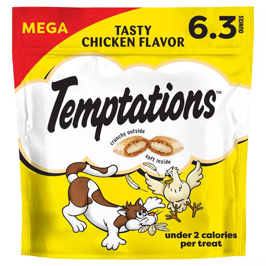 Temptations Classic Tasty Chicken Flavor Crunchy Cat Treats - 6.3Oz