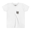 Tiny Grey Tabby Kitten Tee | Kids Cat Shirt, Pocket-Style Kitty Design- Paloma Collection