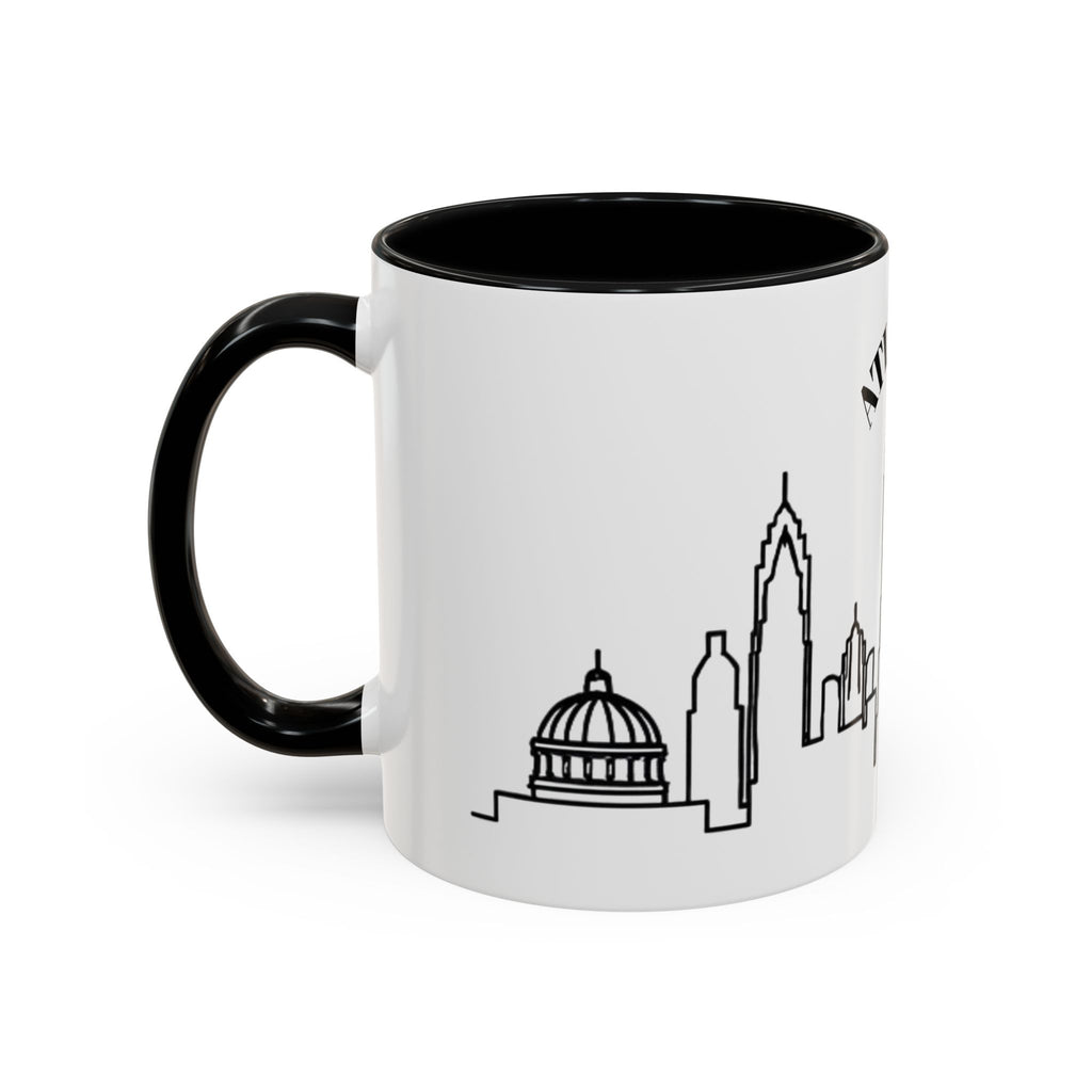 Atlanta Skyline Mug | City Outline Coffee Cup, Black Accent