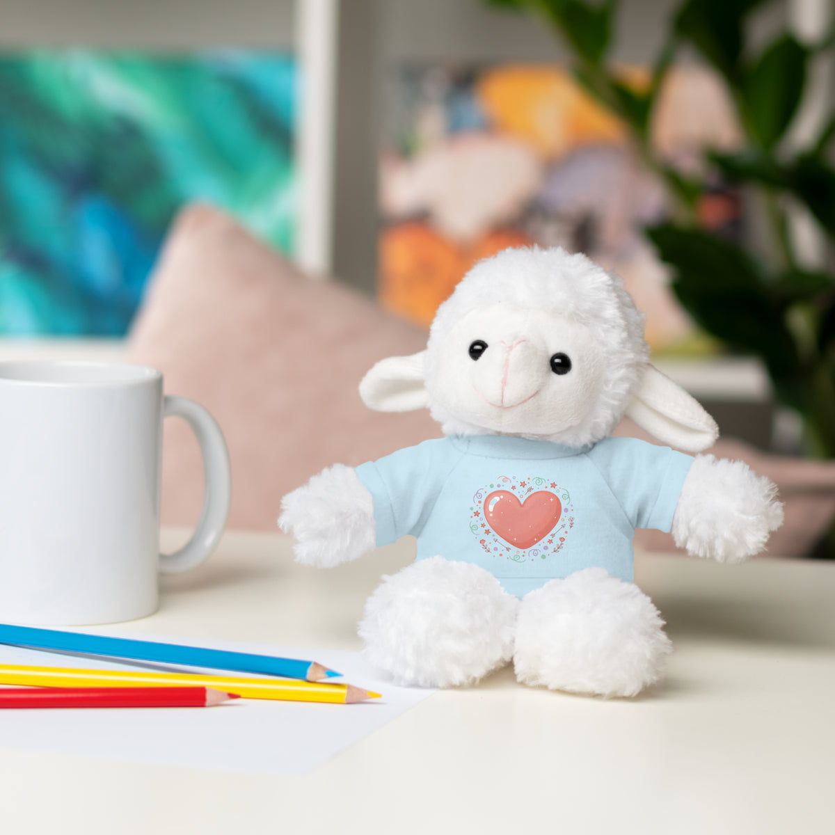 Plush Companion with Heart Stuffed Animals with Tee
