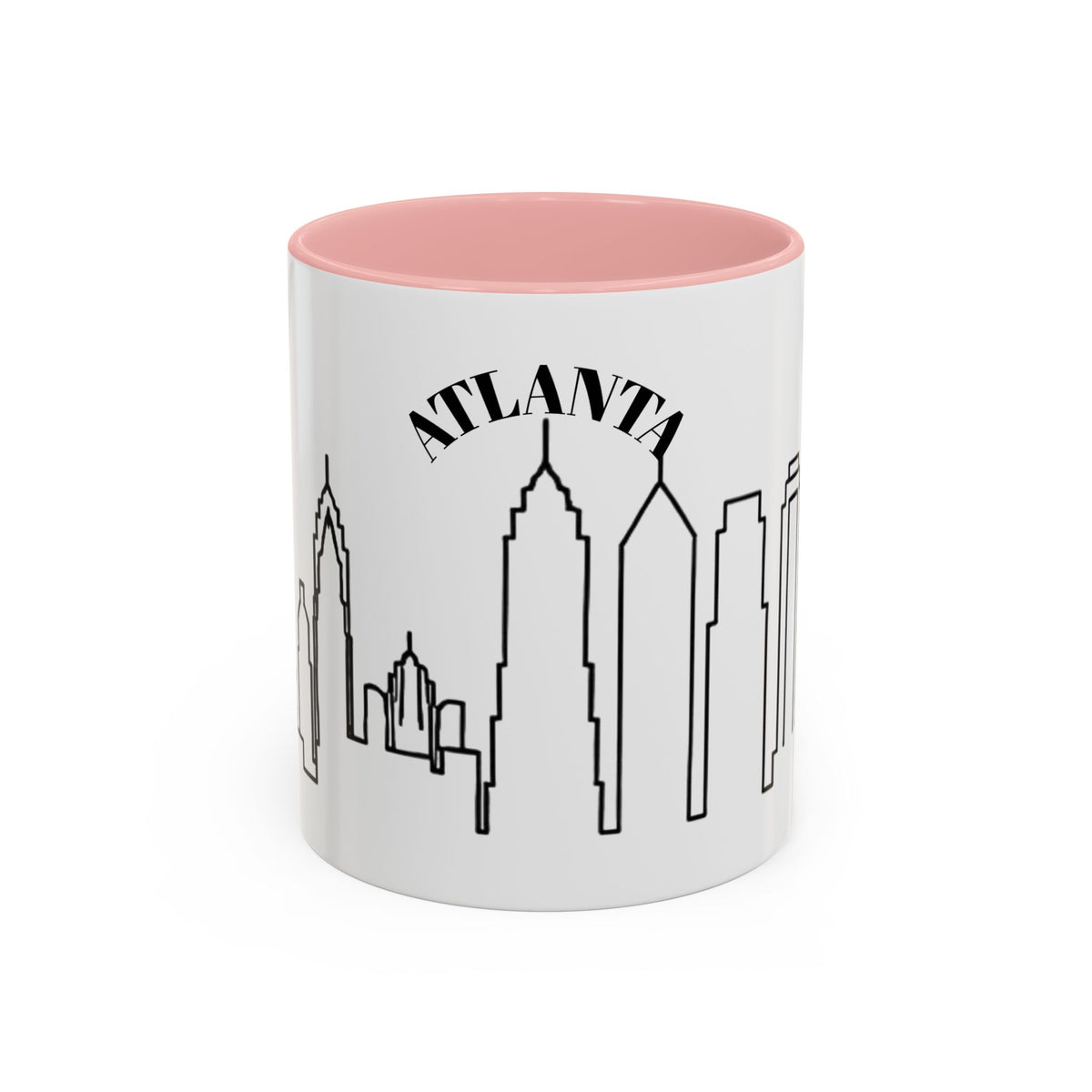 Atlanta Skyline Mug | City Outline Coffee Cup, Black Accent