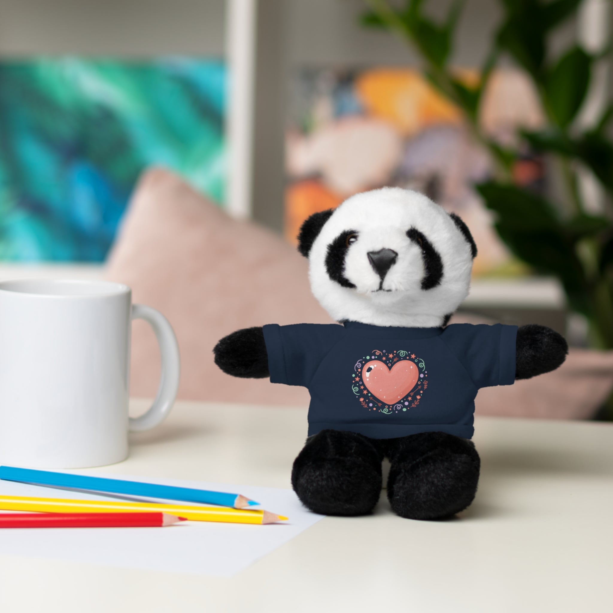 Plush Companion with Heart Stuffed Animals with Tee