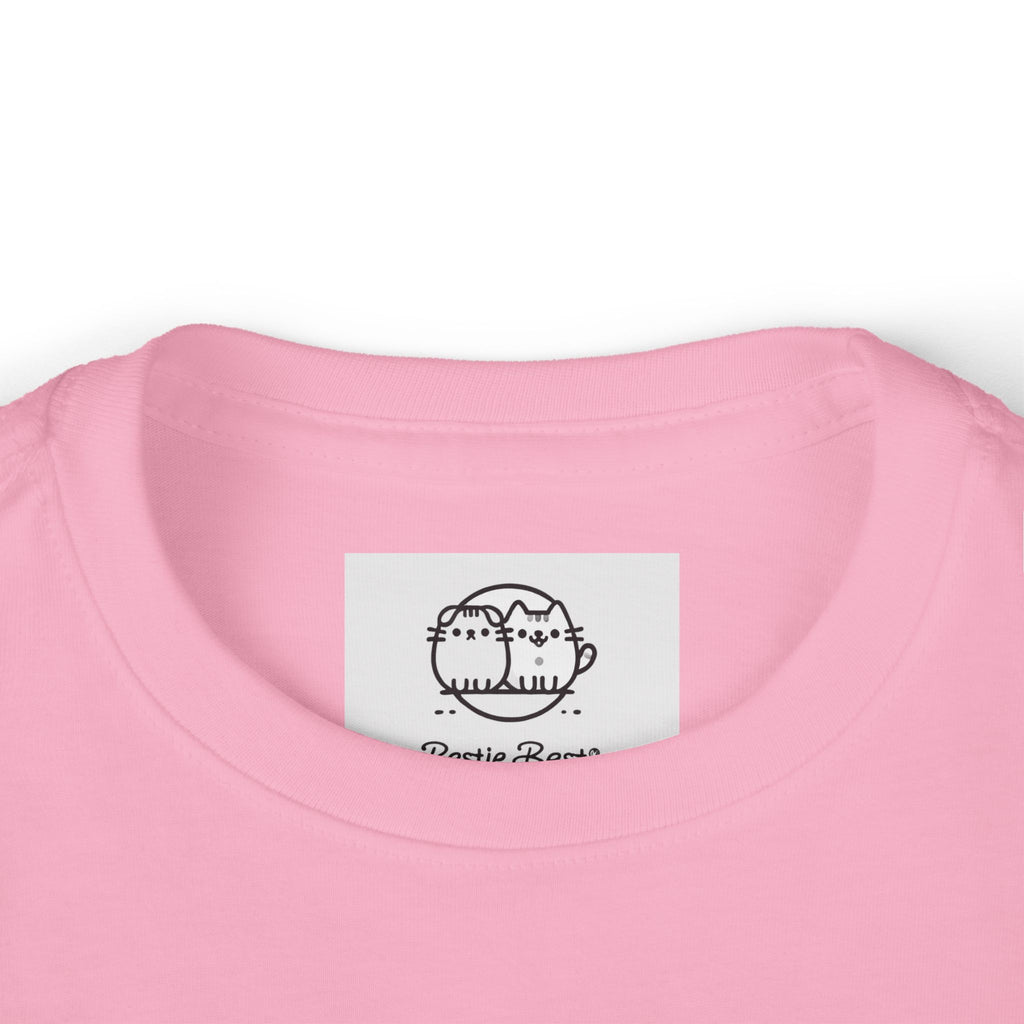 Royal Kitten Portrait Toddler Long Sleeve Tee | Crowned Cat Illustration- Orange Sherbet Collection- Bestie Best Luxury