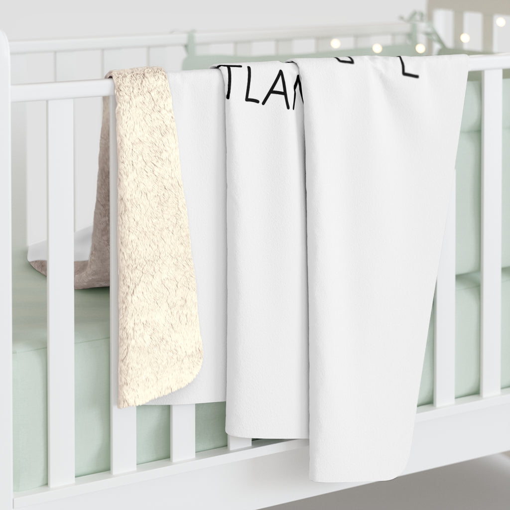 Atlanta skyline outline Sherpa Blanket | Minimal City Skyline