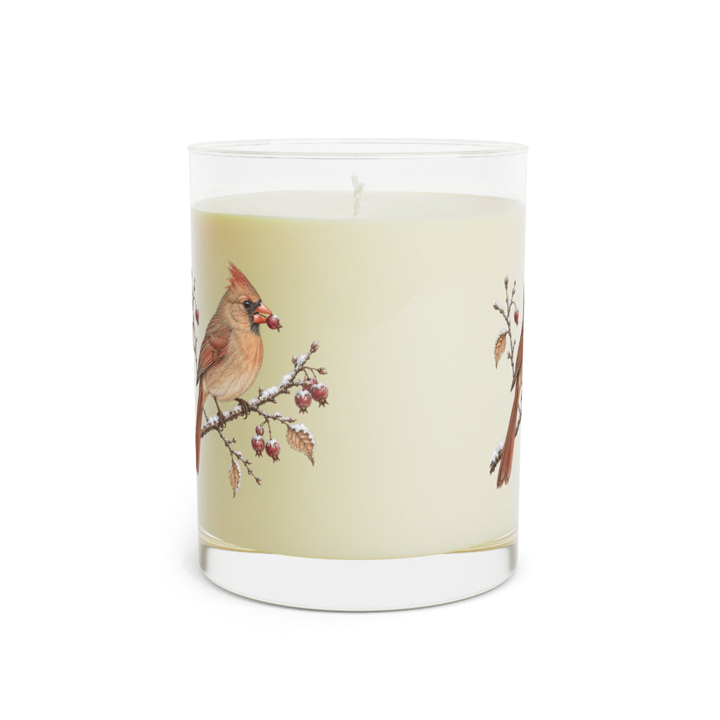 Cardinal Bird on a Snowy Branch Scented Candle