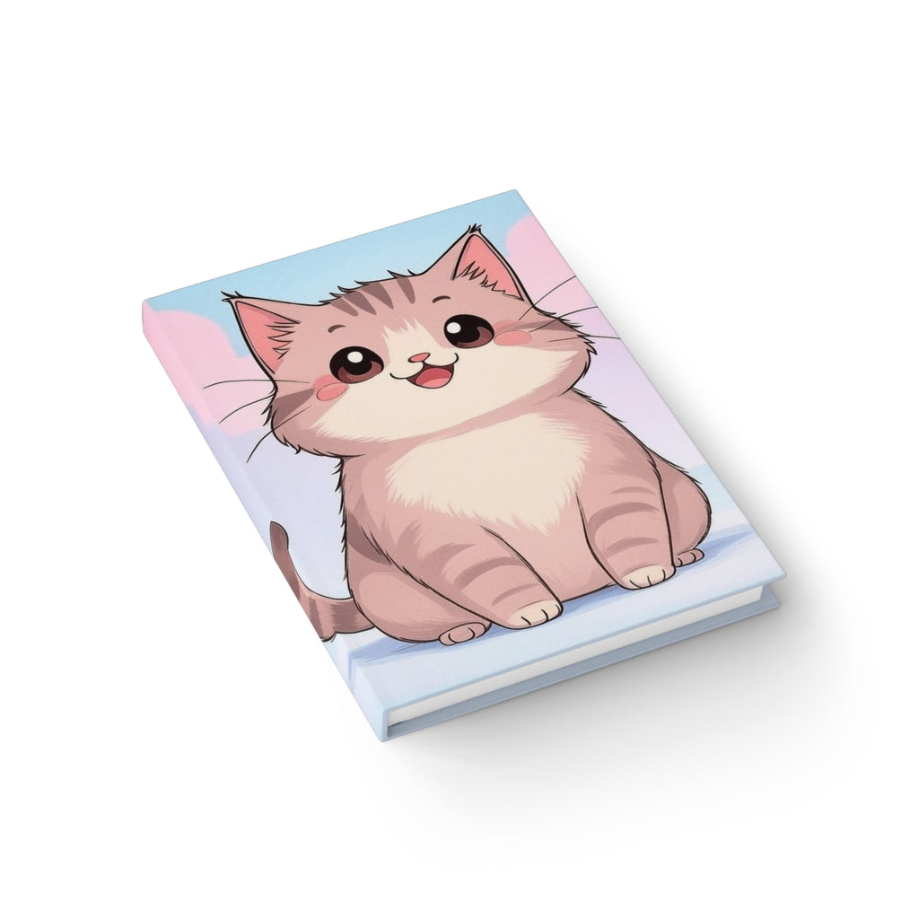 Cute Kawaii Kitten Journal | Ruled Notebook