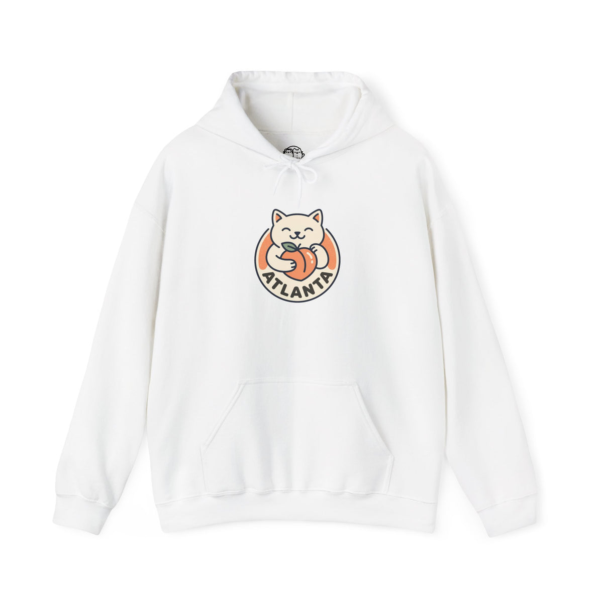 Atlanta Cute Cat Logo Hoodie |  Peachy Cat Ring Pullover