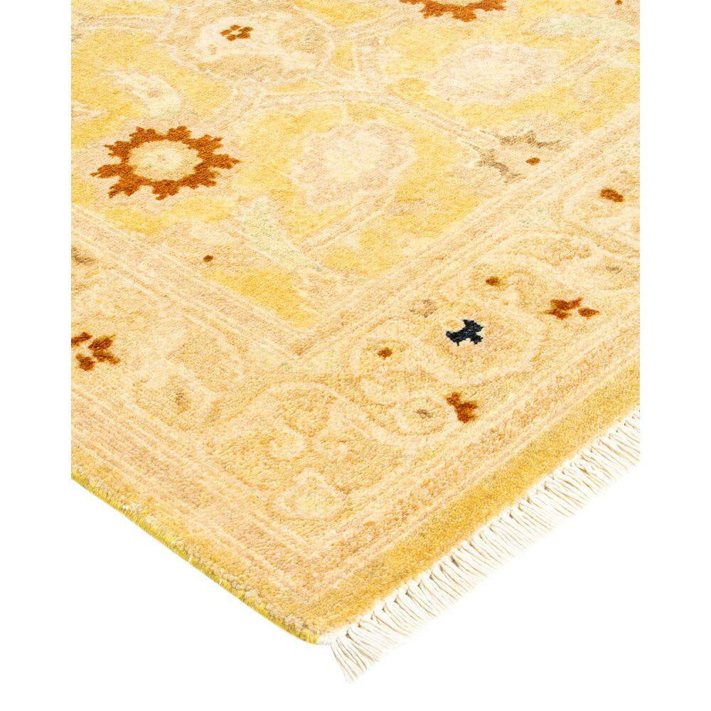 Eclectic Green 2 Ft. X 13 Ft. Floral Wool Indoor Runner Rug
