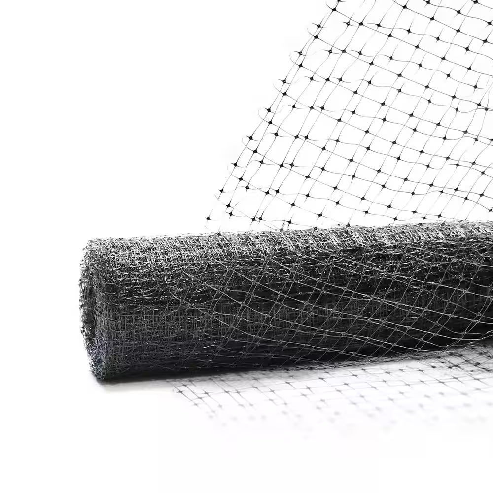 7.5 Ft. X 65 Ft. Black Polywire Garden and Plant Protective Netting with 3/5 In. Mesh, Reusable and Doesn'T Tangle