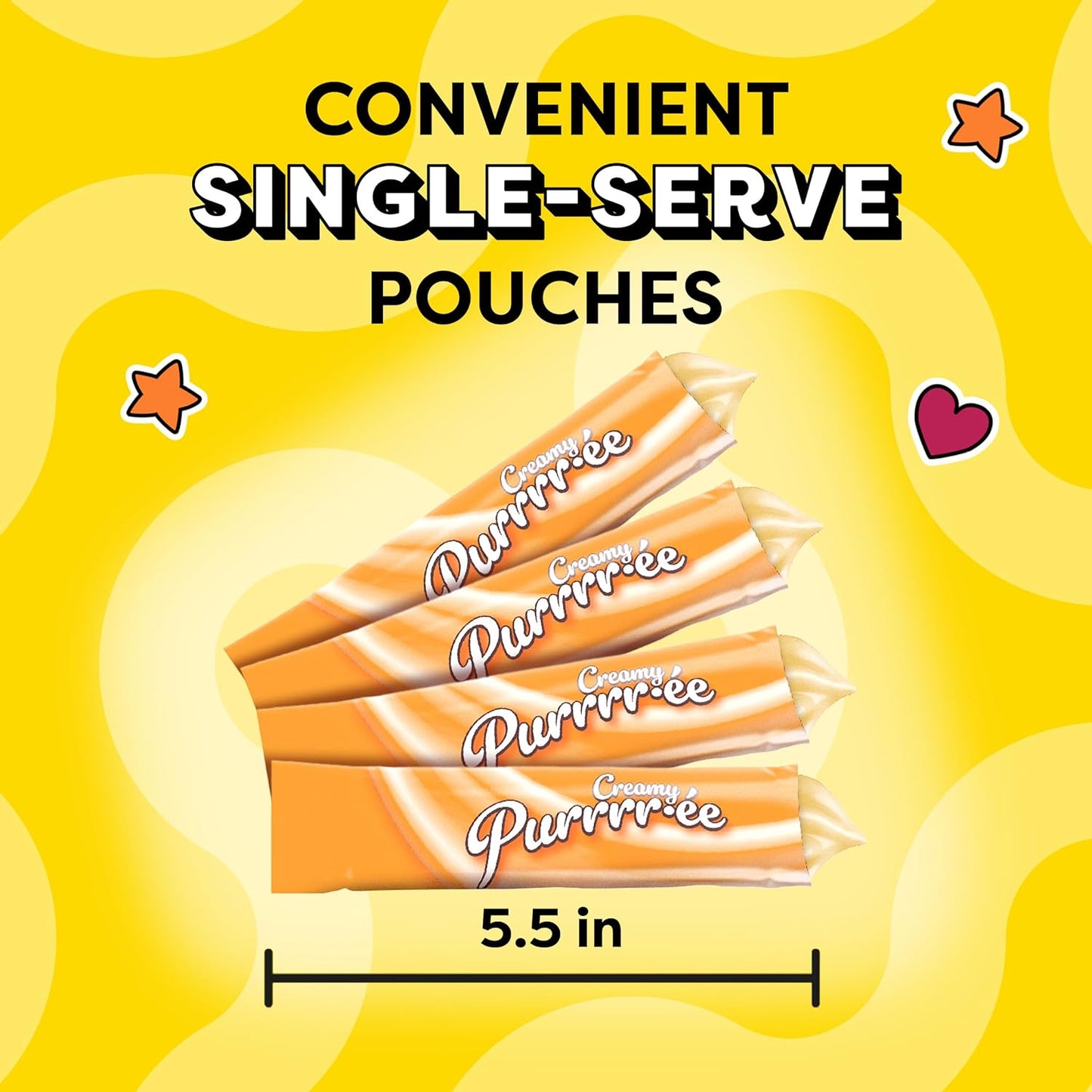 Creamy Puree Squeezable Lickable Cat Treats, Wet Cat Treats with Beef Liver and Cheese Variety Pack, 0.42 Oz. Tubes, 24 Count