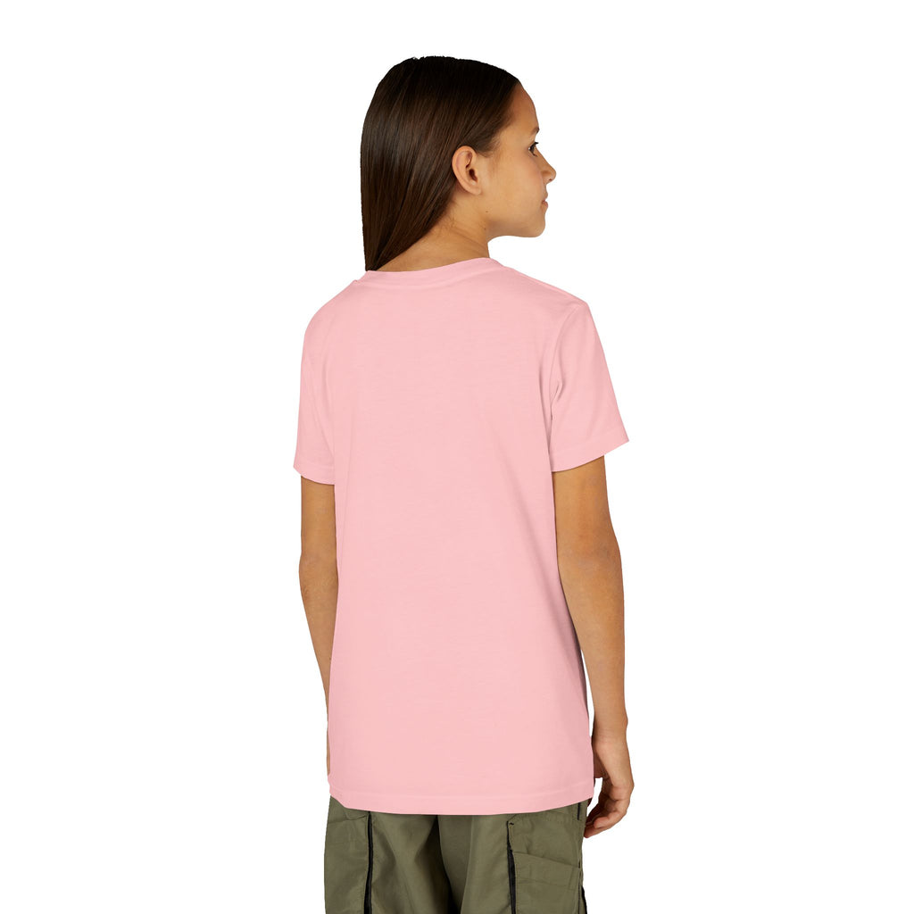 Adorable Orange Tabby Kitten Floral Illustration Youth Tee | Cute Cat Shirt- Vienna Collection