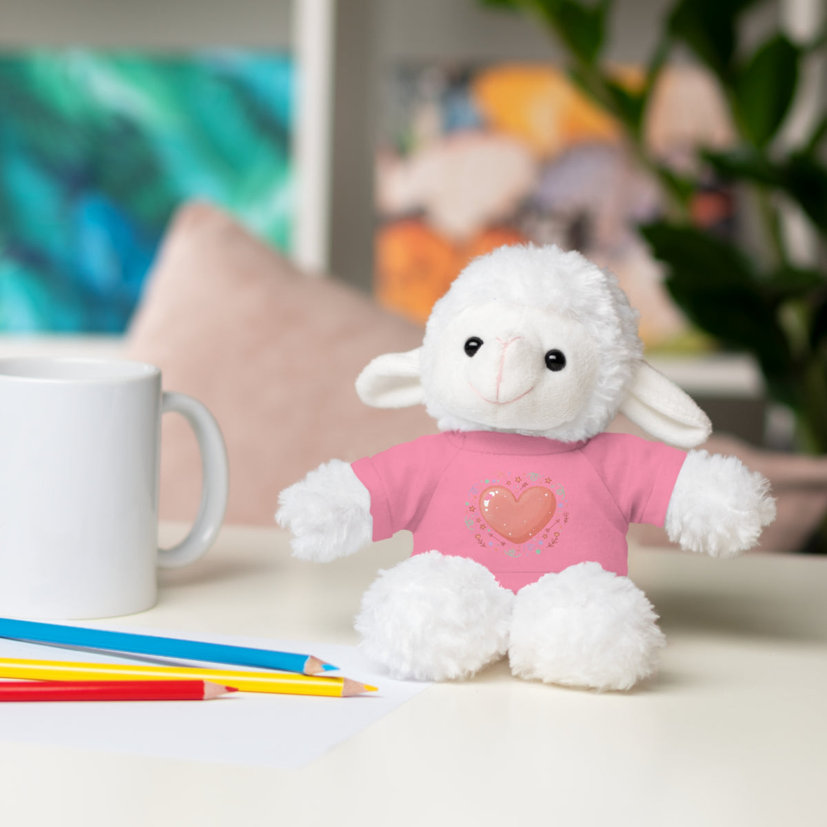 Plush Companion with Heart Stuffed Animals with Tee