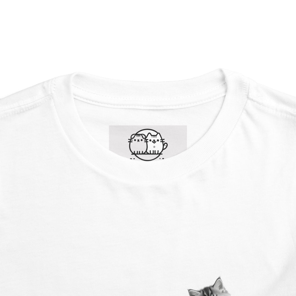 Tiny Tabby  Kitten toddler tee | Cute Cat Illustration- Sage Collection- Bestie Best Collection