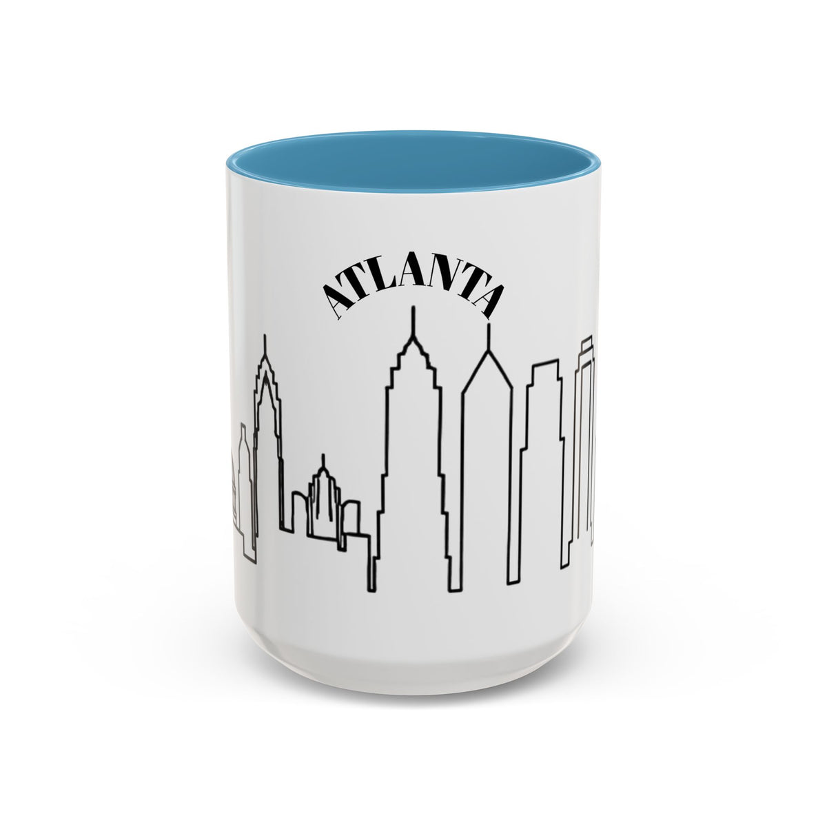 Atlanta Skyline Mug | City Outline Coffee Cup, Black Accent