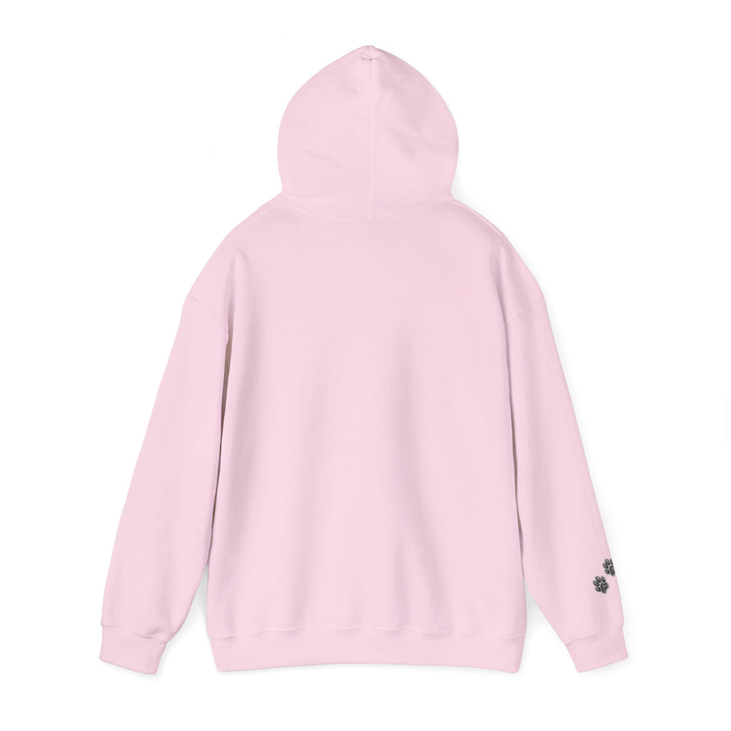 Fluffy Kitten Diego-Cat Lover Hoodie with Paw Print Design