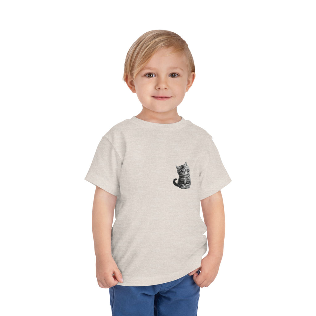 Tiny Tabby  Kitten toddler tee | Cute Cat Illustration- Sage Collection- Bestie Best Collection
