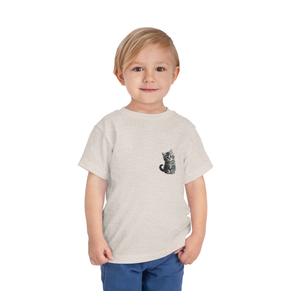 Tiny Tabby  Kitten toddler tee | Cute Cat Illustration- Sage Collection- Bestie Best Collection