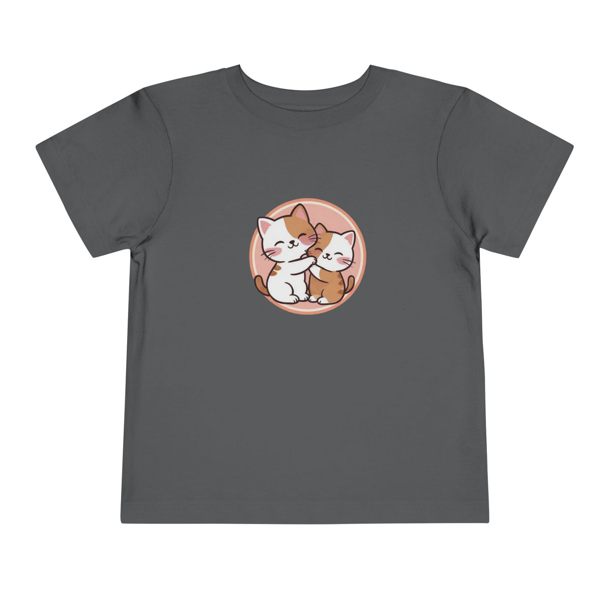 Kawaii Cats Peach Circle Toddler Tee | Atlanta Peach Back Print