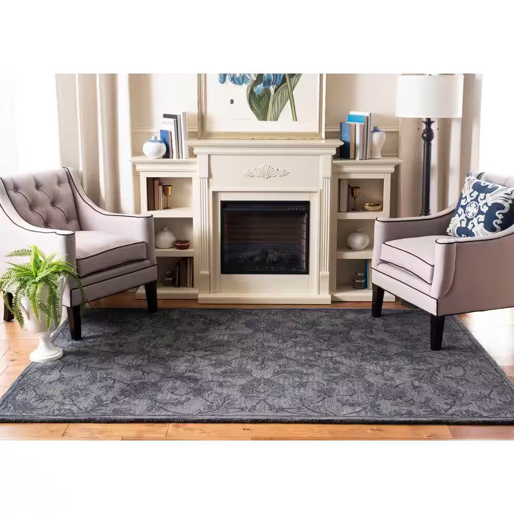 Antiquity Gray/Multi 8 Ft. X 10 Ft. Floral Area Rug