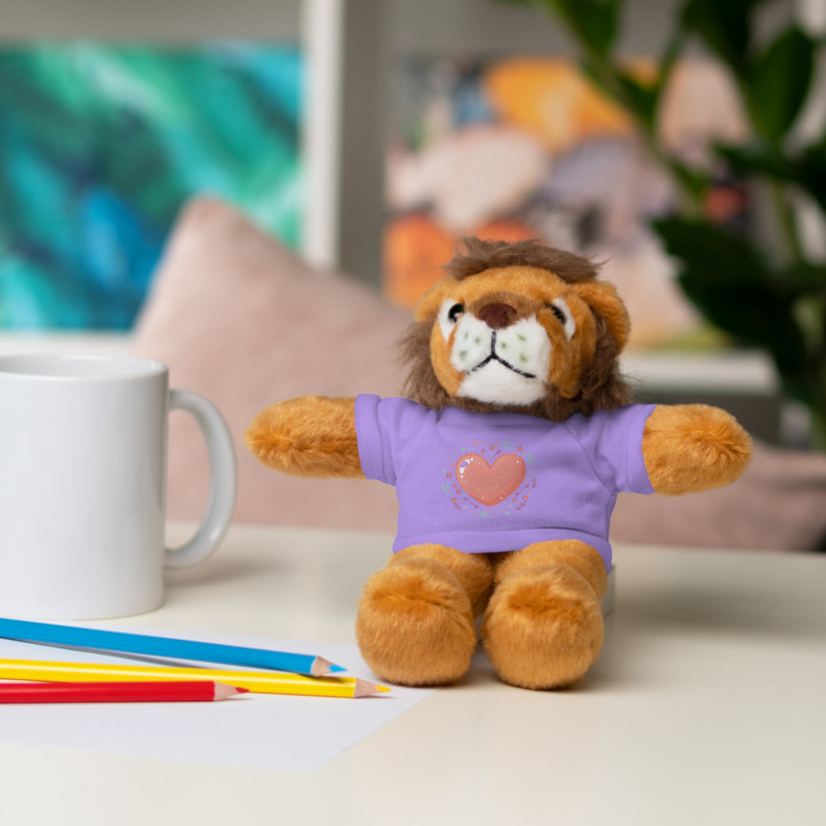 Plush Companion with Heart Stuffed Animals with Tee